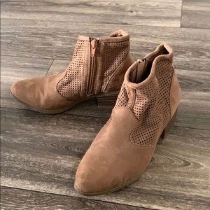 Tan booties